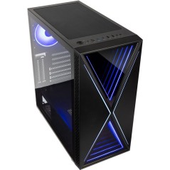 Kolink Void X Trn Extended ATX Case - No Power Supply, Sleek Black Design, Ultimate Cooling & Style!
